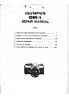 Olympus OM 1 manual. Camera Instructions.